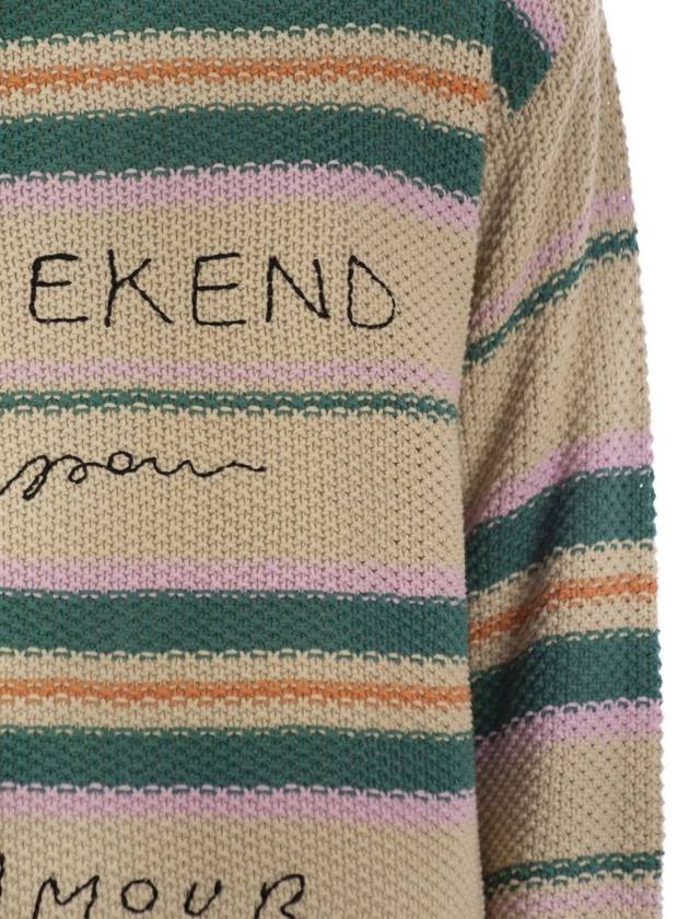 MARRONE - Cotton yarn sweater with embroidery - WEEKEND MAX MARA - BALAAN 4