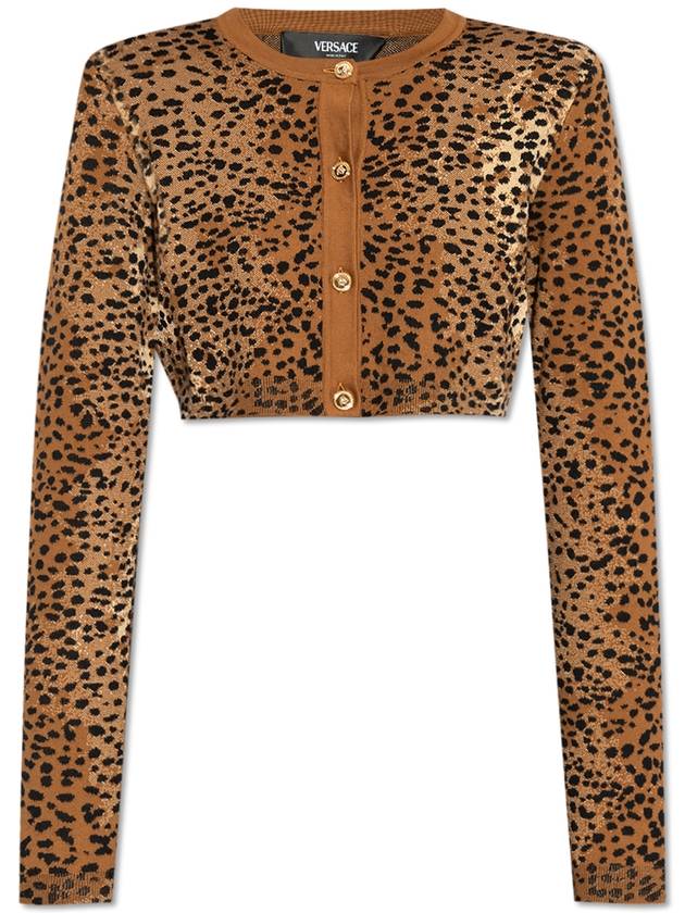 Versace Cardigan With Animal Motif, Women's, Brown - VERSACE - BALAAN 1