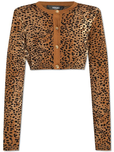 Versace Cardigan With Animal Motif, Women's, Brown - VERSACE - BALAAN 1