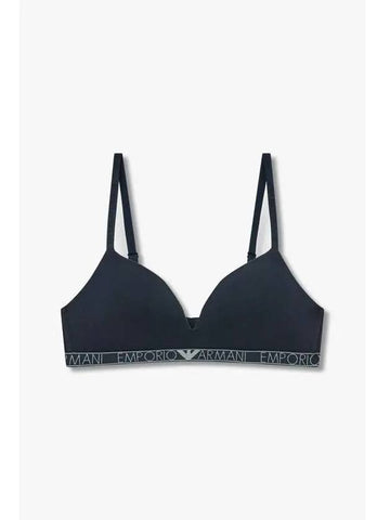 UNDERWEAR Women s Thin Logo Banding Triangle Bra Marine - EMPORIO ARMANI - BALAAN 1