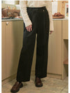 Women's Serene One-Tuck Wide Slacks Black - MICANE - BALAAN 6