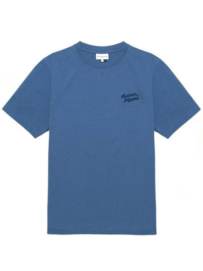 Handwriting Comfort Short Sleeve T-Shirt Storm Blue - MAISON KITSUNE - BALAAN 2