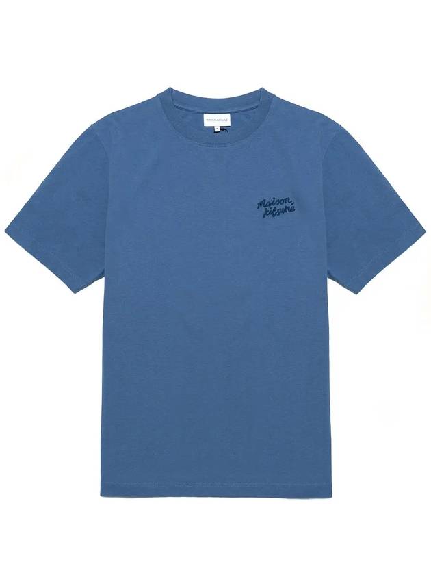 Handwriting Comfort Short Sleeve T-Shirt Storm Blue - MAISON KITSUNE - BALAAN 3