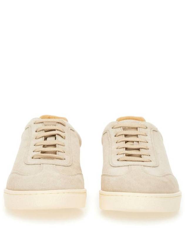 Almond Toe Leather Low Top Sneakers Neutrals - BRUNELLO CUCINELLI - BALAAN 5