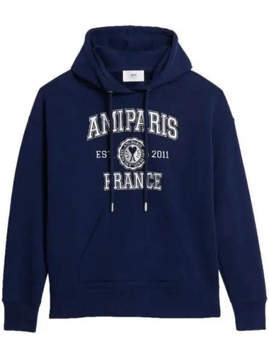 Paris France Hoodie Navy - AMI - BALAAN 1