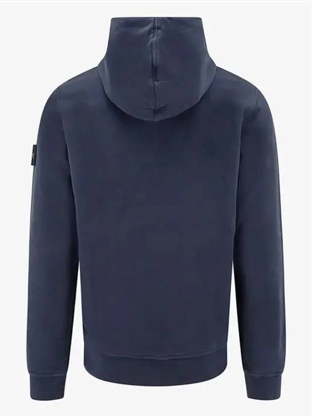 Wappen Patch Brushed Cotton Fleece Hoodie Navy - STONE ISLAND - BALAAN 3