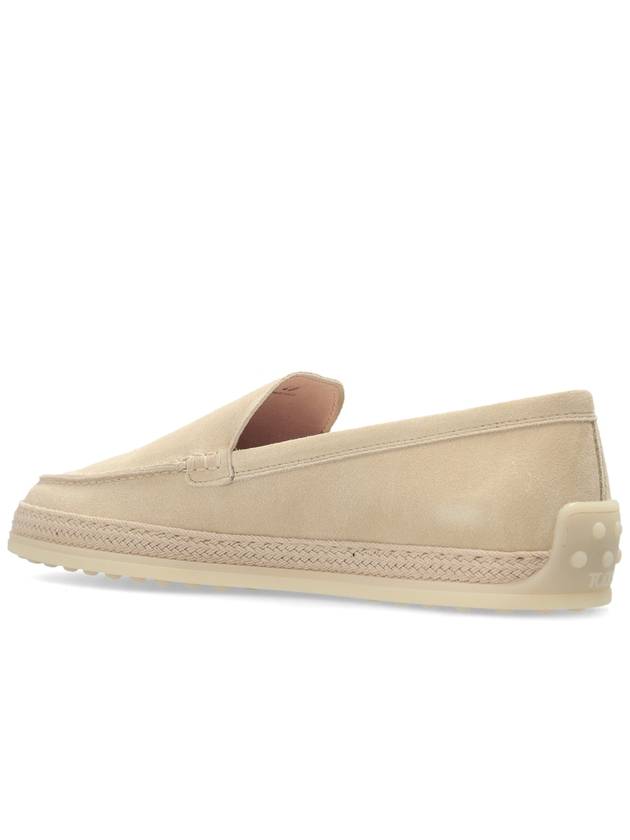 Tod’s Suede Shoes Type Loafers, Women's, Cream - TOD'S - BALAAN 5