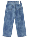 Crease Washed Wide Denim Pants Blue - NOIRER - BALAAN 4