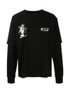 layered long sleeve long sleeve t-shirt black - OFF WHITE - BALAAN 3