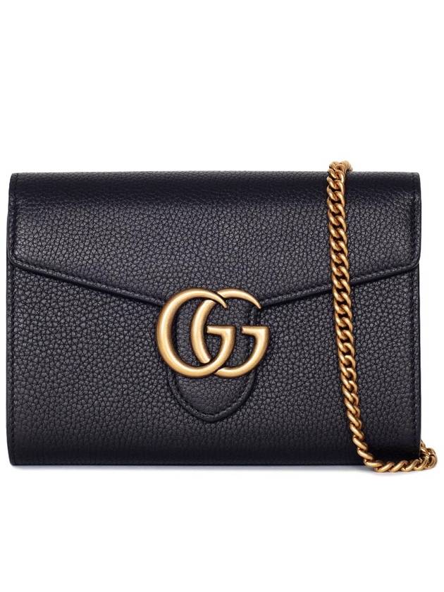 GG Marmont Chain Mini Cross Bag Black - GUCCI - BALAAN.