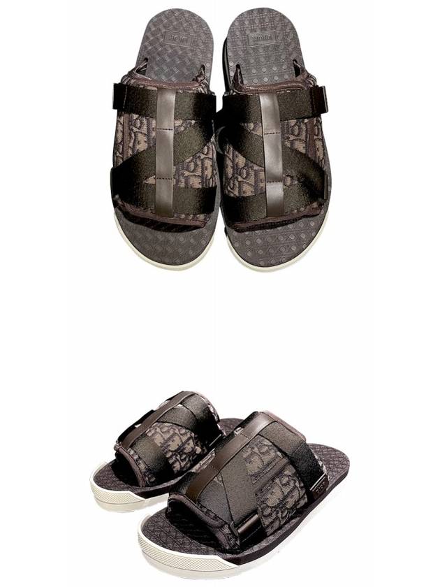 Oblique Jacquard Alpha Sandals Brown - DIOR - BALAAN 5