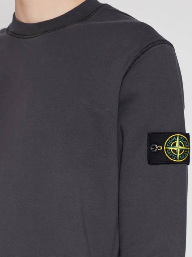 Wappen Patch Crew Neck Sweatshirt Dark Grey - STONE ISLAND - BALAAN 4