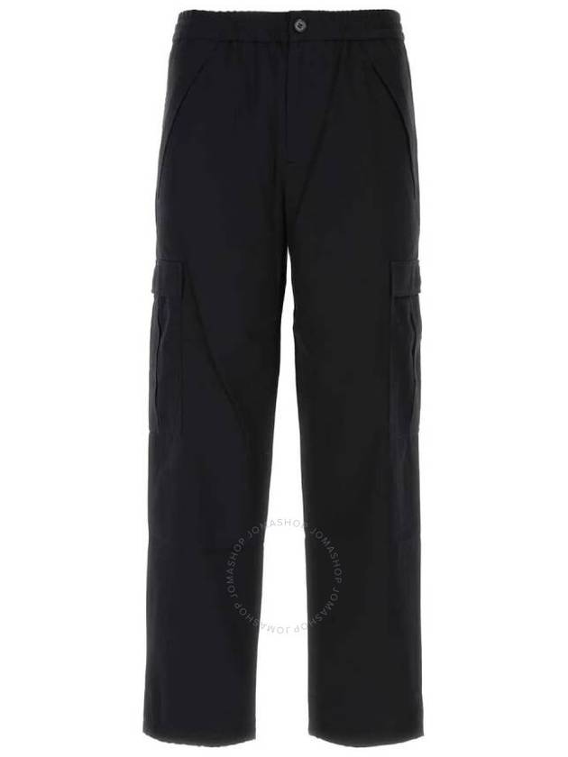 Men's Cotton Cargo Straight Pants Black - BURBERRY - BALAAN 2