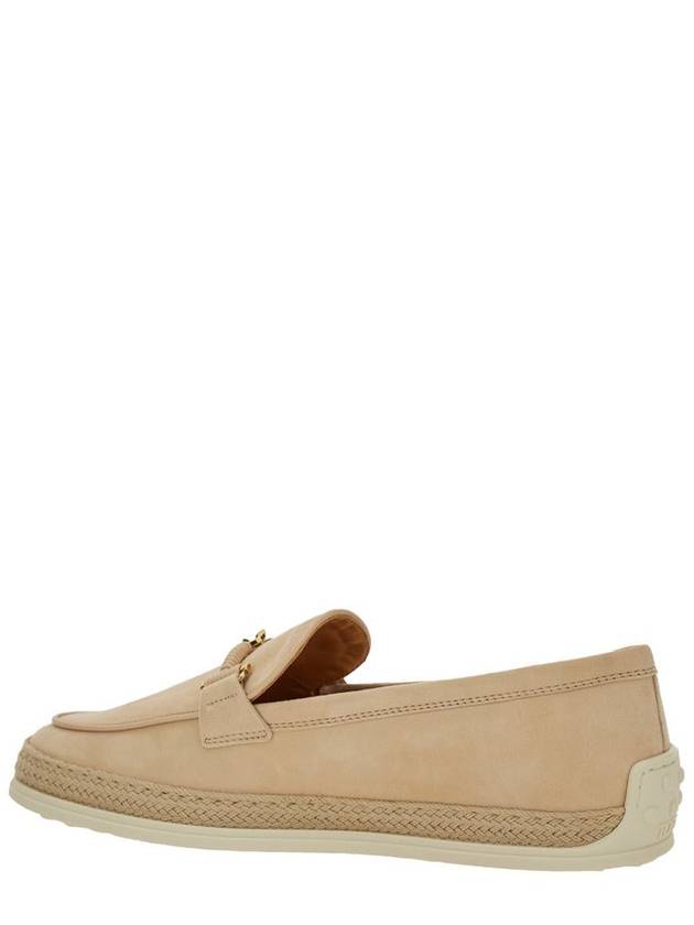 T-Ring Suede Loafers Beige - TOD'S - BALAAN 4