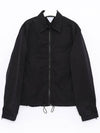 Triangle Pocket Nylon Zip Up Jacket Black - BOTTEGA VENETA - BALAAN 2