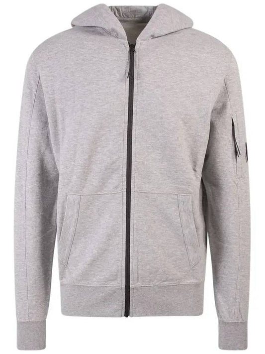 Lens Wappen Hood Zip Up Gray - CP COMPANY - BALAAN 1