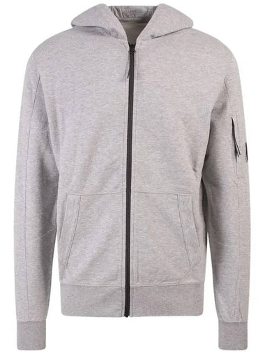 Light Fleece Lens Wappen Zip Up Hoodie Grey - CP COMPANY - BALAAN 1