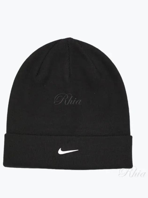 Peak Swoosh Beanie Black - NIKE - BALAAN 2