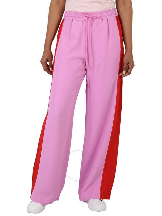 Burberry Side-Stripe Wide-Leg Track Pants, Brand Size 4 (US Size 2) - BURBERRY - BALAAN 1