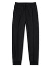 Men's Wool Drawstring Jogger Pants Black - MONCLER - BALAAN 1