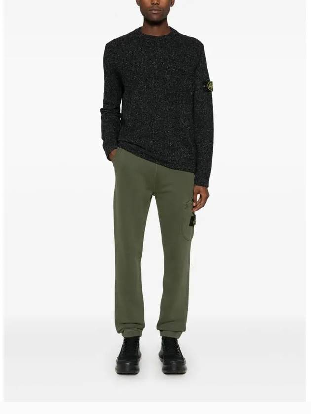 Speckle Crew Neck Knit Top Black - STONE ISLAND - BALAAN 7