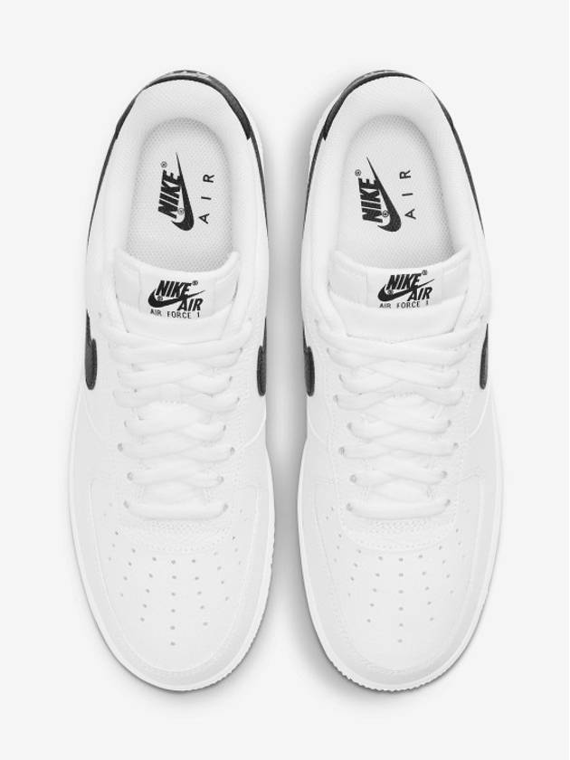 Men's Air Force 1 07 Low Top Sneakers White Black - NIKE - BALAAN 5