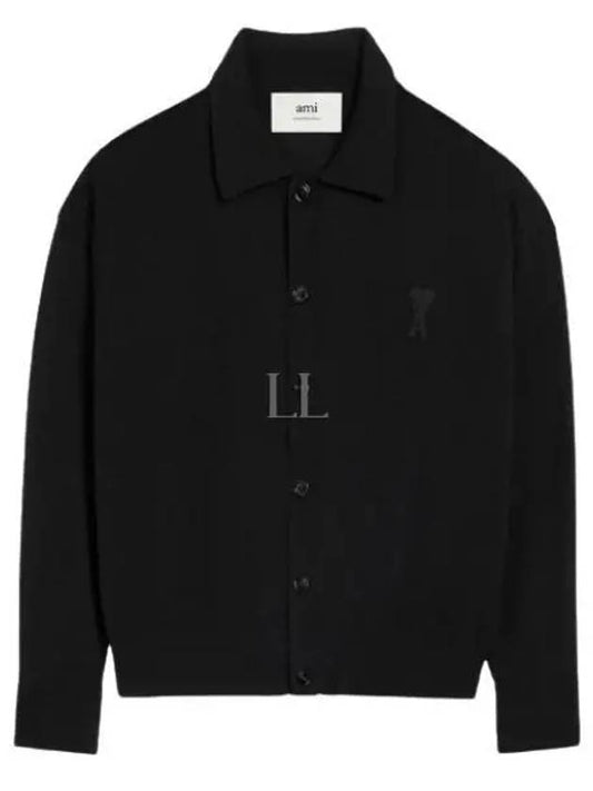 De Coeur Logo Wool Cardigan Black - AMI - BALAAN 2