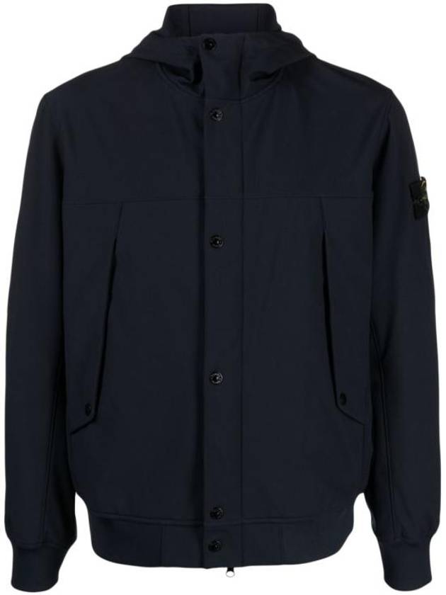 Light Soft Shell R E Dye Technology In Recycled Polyester Hooded Jacket Black - STONE ISLAND - BALAAN 2