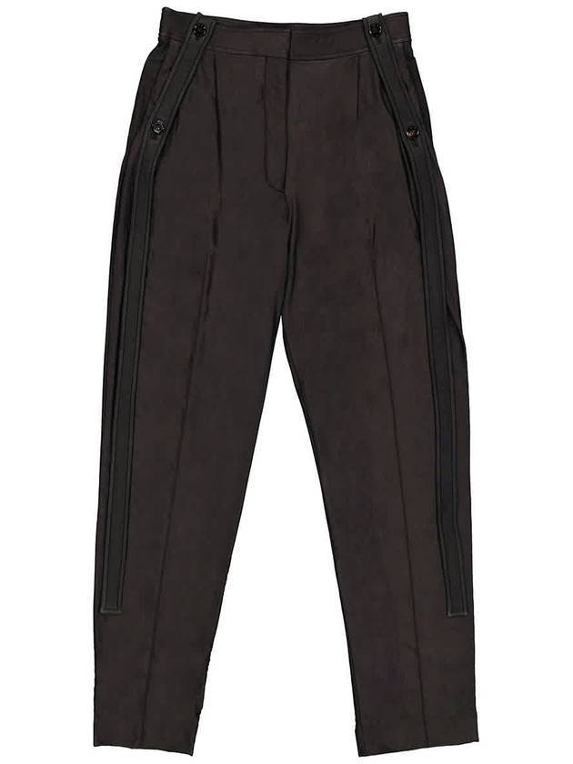 Chiffon Jersey Straight Pants Black - BURBERRY - BALAAN 1