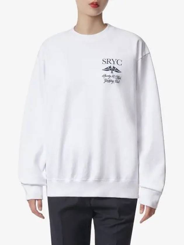 Logo Print Cotton Sweatshirt White - SPORTY & RICH - BALAAN 2