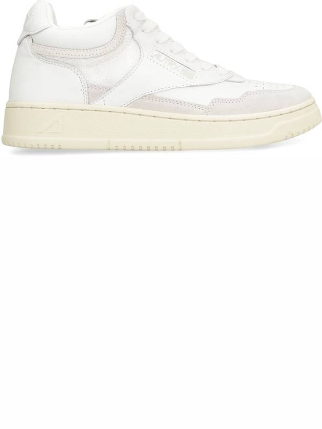 open suede mid mid low top sneakers white - AUTRY - BALAAN 3