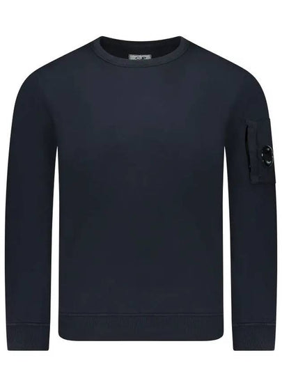 Light Fleece Crew Neck Sweatshirt Navy - CP COMPANY - BALAAN 2