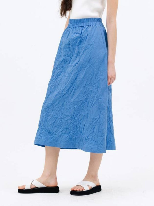 crease midi skirt hawaiian blue - JUN BY JUN K - BALAAN 2