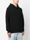 Garment Dyed Hoodie Black - STONE ISLAND - BALAAN 4