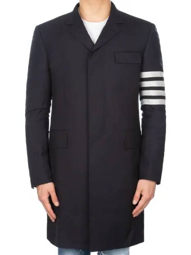 Men's Plain 4 Bar Single Coat Navy - THOM BROWNE - BALAAN 3