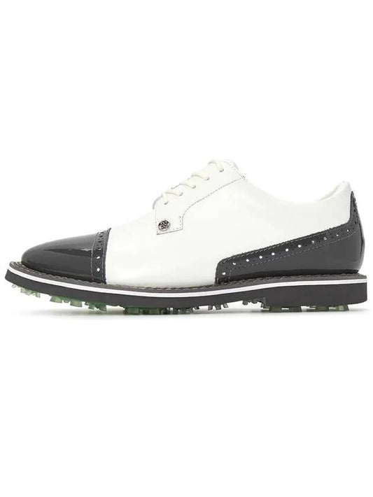 Men's Cap Toe Gallivator Spikeless Golf Shoes Snow Charcoal - G/FORE - BALAAN 1