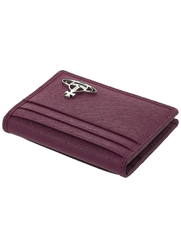 Saffiano Card Wallet Purple - VIVIENNE WESTWOOD - BALAAN 5