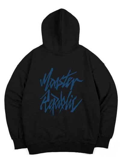 Movement logo indigo blue hoodie black - MONSTER REPUBLIC - BALAAN 2