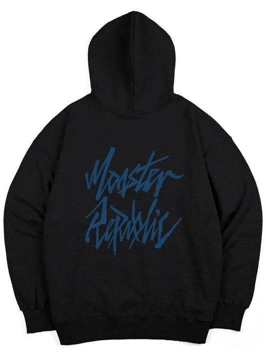 Movement logo indigo blue hoodie black - MONSTER REPUBLIC - BALAAN 2