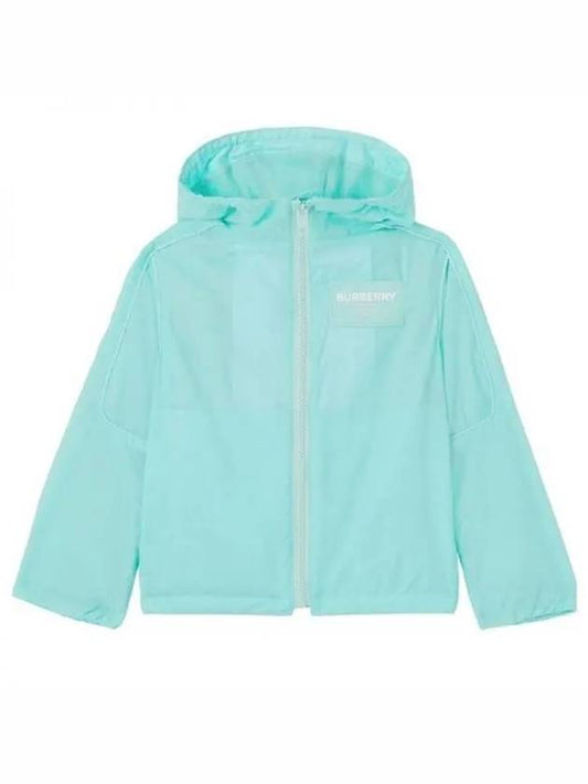 Kids Women Logo Hooded Jacket Blue 8047898 Other 1006480 - BURBERRY - BALAAN 1