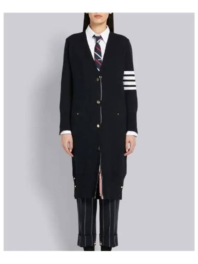 Milano Fine Merino Cardigan Navy - THOM BROWNE - BALAAN 4