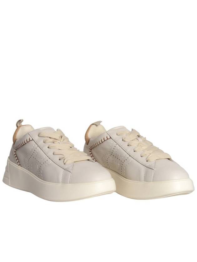 Rebel Leather Low-Top Sneakers Ivory - HOGAN - BALAAN 3