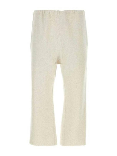 Back Stitch Logo Cotton Straight Pants Beige - MAISON MARGIELA - BALAAN 1