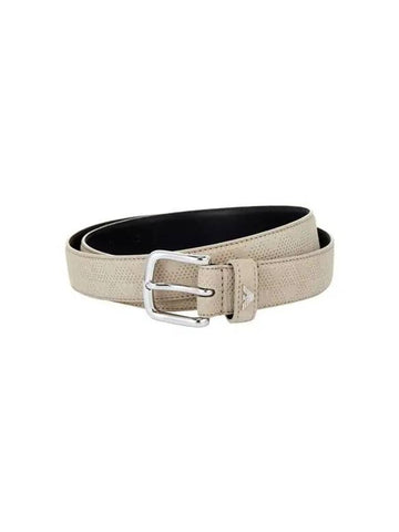 Men s Eagle Logo Dot Pattern Belt Beige 270275 - EMPORIO ARMANI - BALAAN 1