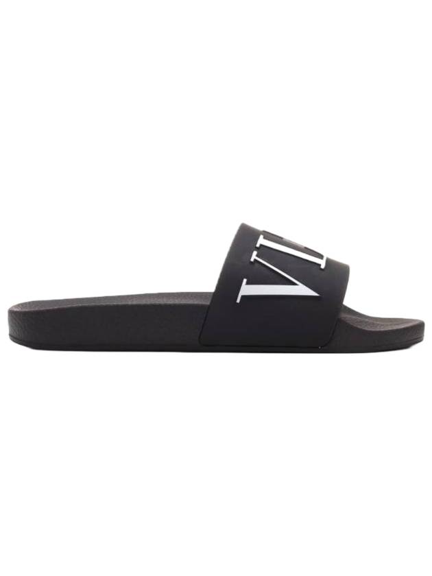 VLTN Rubber Slippers Black - VALENTINO - BALAAN.