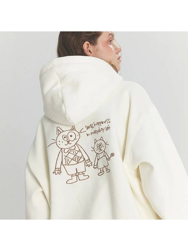 Daily Together Embroidered Hoodie Cream - CPGN STUDIO - BALAAN 1