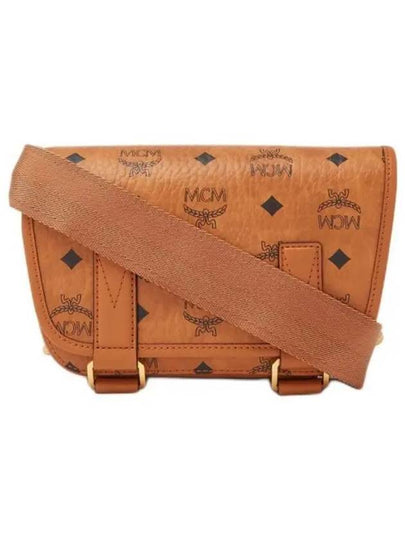 Aren Visetos Messenger Bag Brown - MCM - BALAAN 2