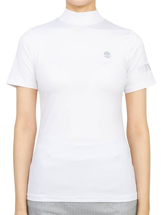Women's Golf Roll Neck Short Sleeve T-Shirt White - HYDROGEN - BALAAN 2