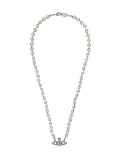 Mini Bas Relief Pearl Necklace Silver - VIVIENNE WESTWOOD - BALAAN 1