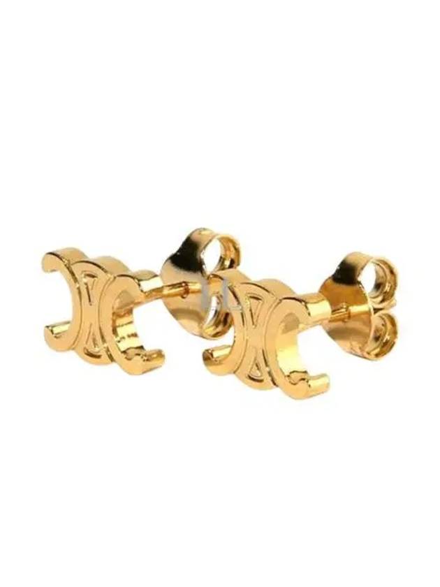 Triomphe Stud Earrings Gold - CELINE - BALAAN 2